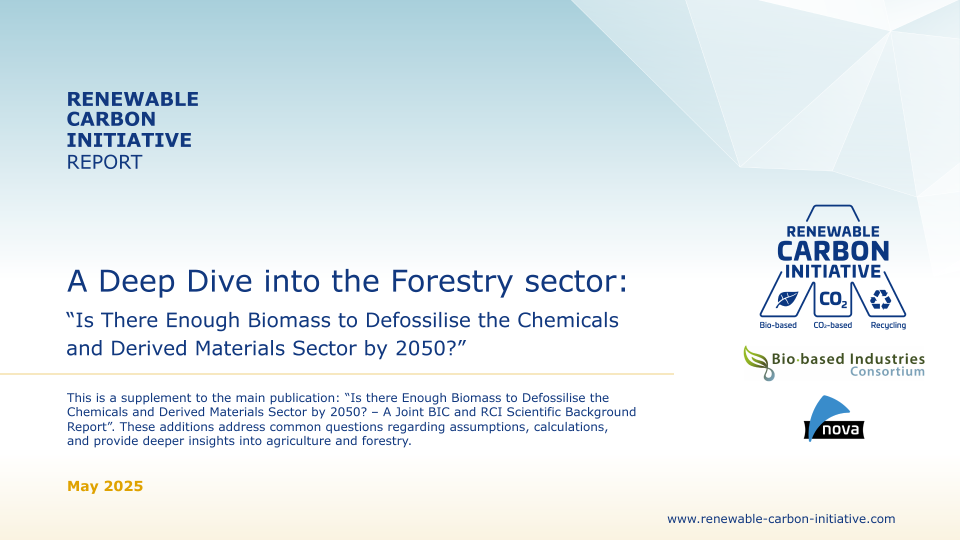 a deep dive into the forestry sector – „is there enough biomass to defossilise the chemicals and derived materials sector by 2050?" (pdf)
